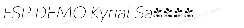 FSP DEMO Kyrial Sa字体转换 FSP DEMO Kyrial Sa字体转换